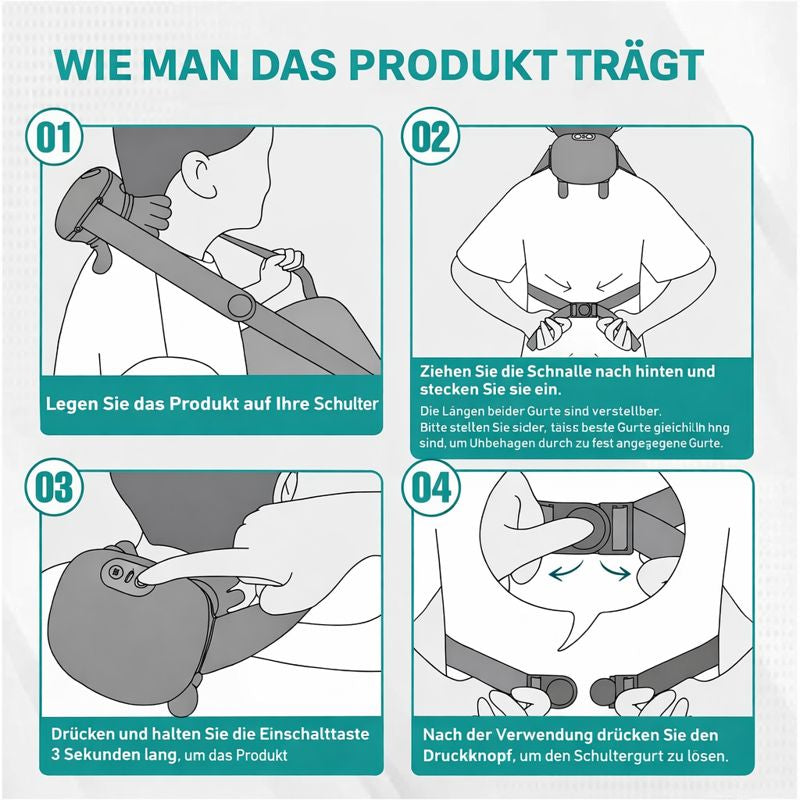 Melanocare™ – Bionisches Hand - Nacken- und Schultermassagegerät