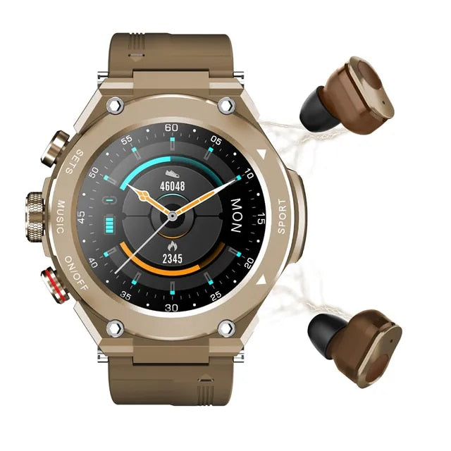 TrailBlazer™ Pro Smartwatch mit Ohrstöpseln (für iPhone & Android)
