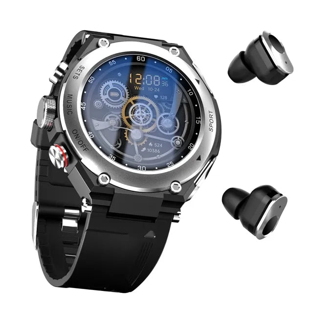 TrailBlazer™ Pro Smartwatch mit Ohrstöpseln (für iPhone & Android)