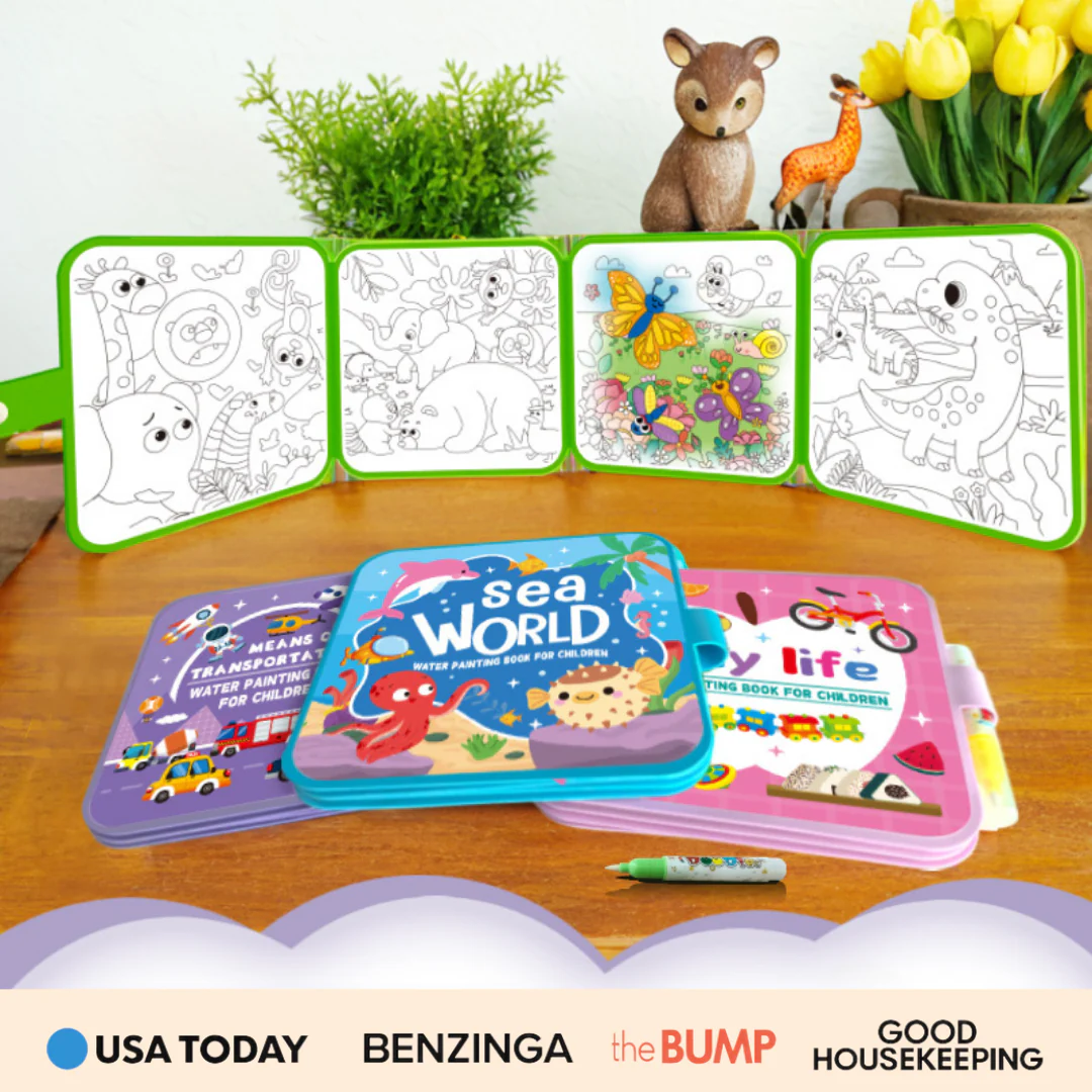 DoodleDry™ – das wiederverwendbare, kleckerfreie Wassermalbuch