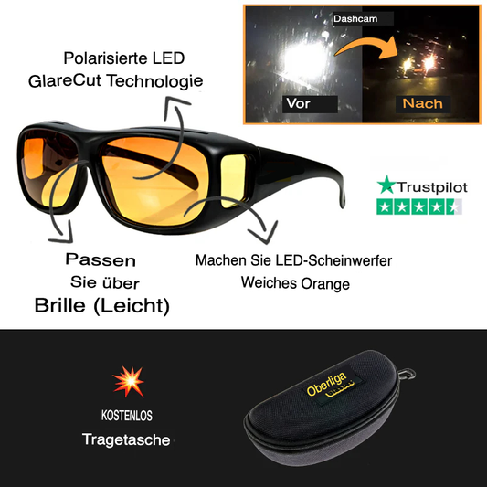 Scheinwerferbrille mit polarisierter LED-GlareCut-Technologie™ (passend für Brillenträger)
