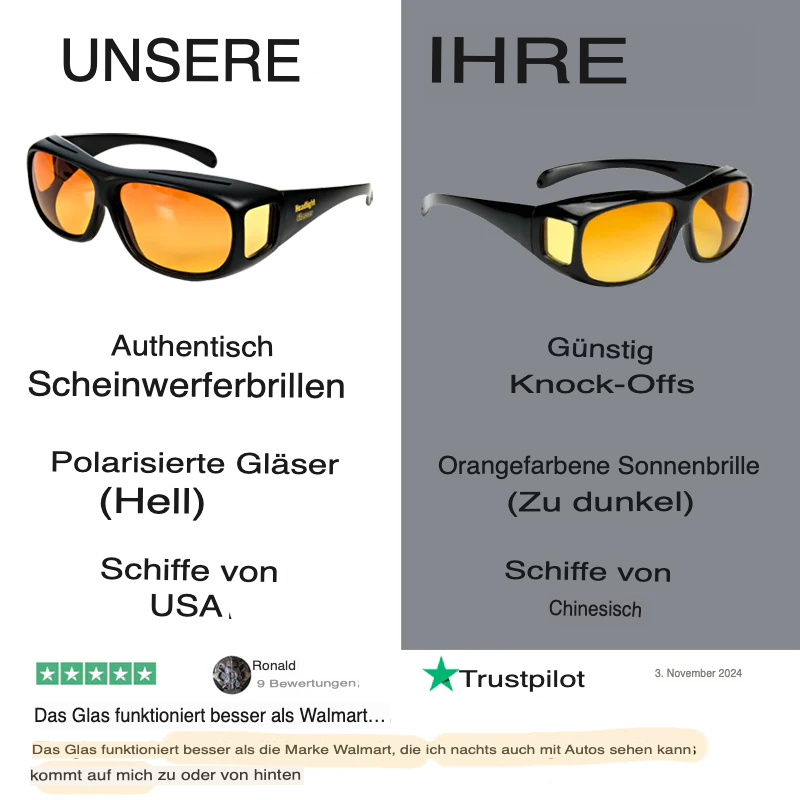 Scheinwerferbrille mit polarisierter LED-GlareCut-Technologie™ (passend für Brillenträger)