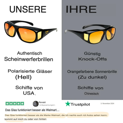 Scheinwerferbrille mit polarisierter LED-GlareCut-Technologie™ (passend für Brillenträger)