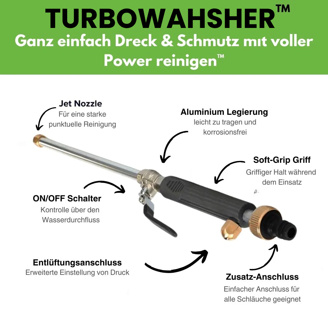 Ultrawasher - Turbohochdruckreiniger für jeden Gartenschlauch