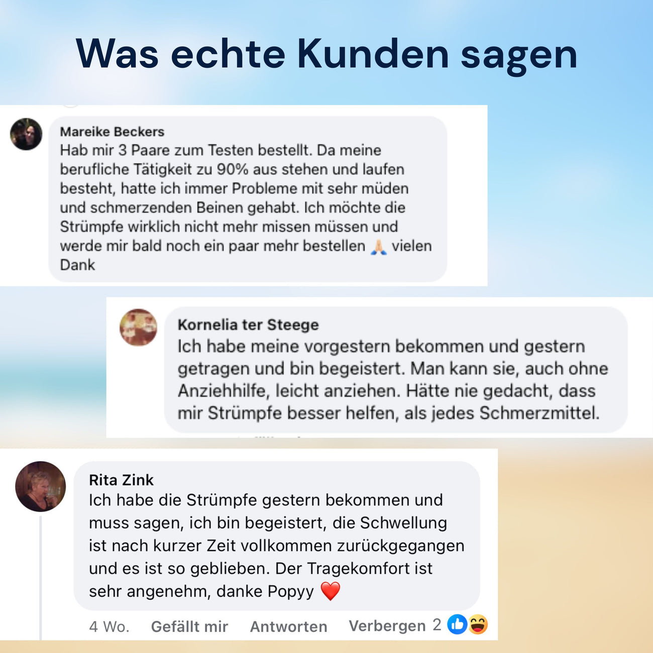 Kompressionsstrümpfe für Flüge, Alltag, schwere & schmerzende Beine